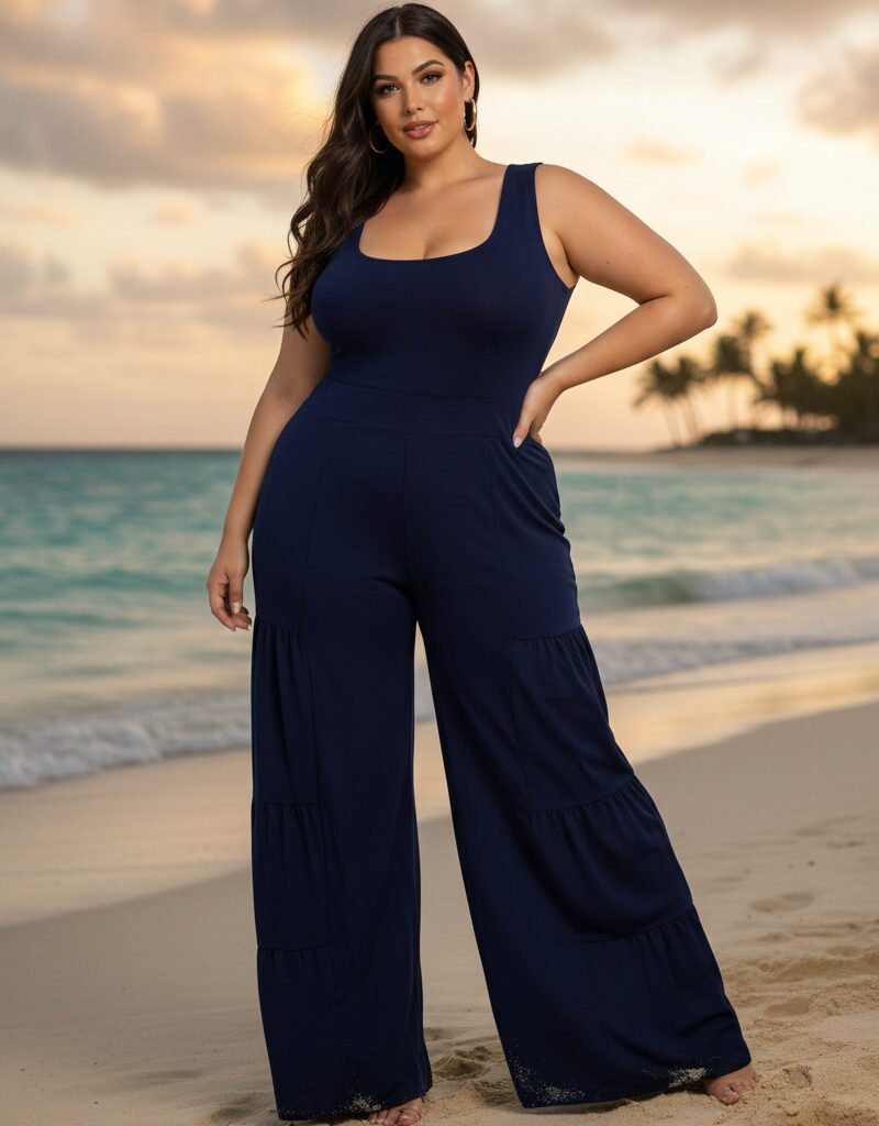 Pantalon Palazzo Navy Solaria