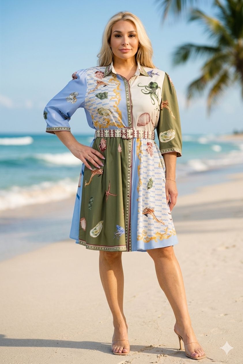 Vestido Playero Corto Curvy