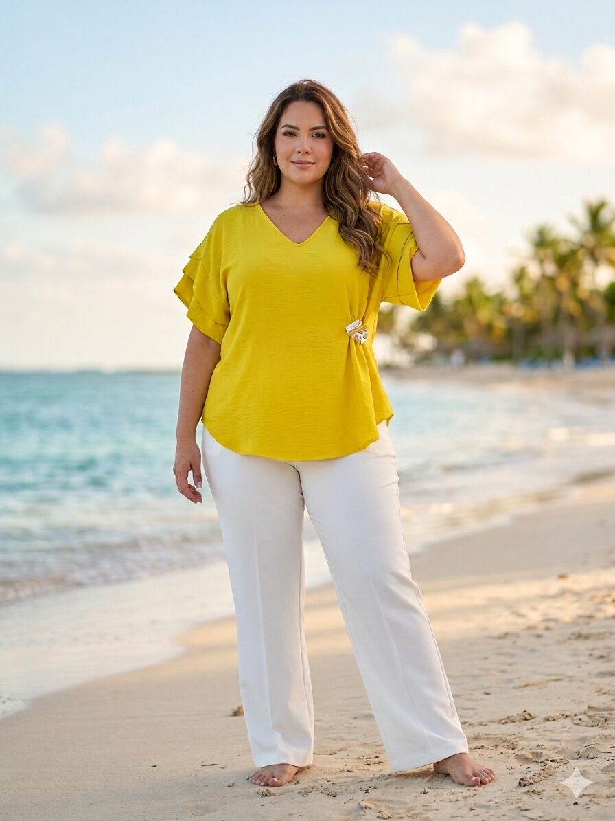 Blusa Amarilla Curvy