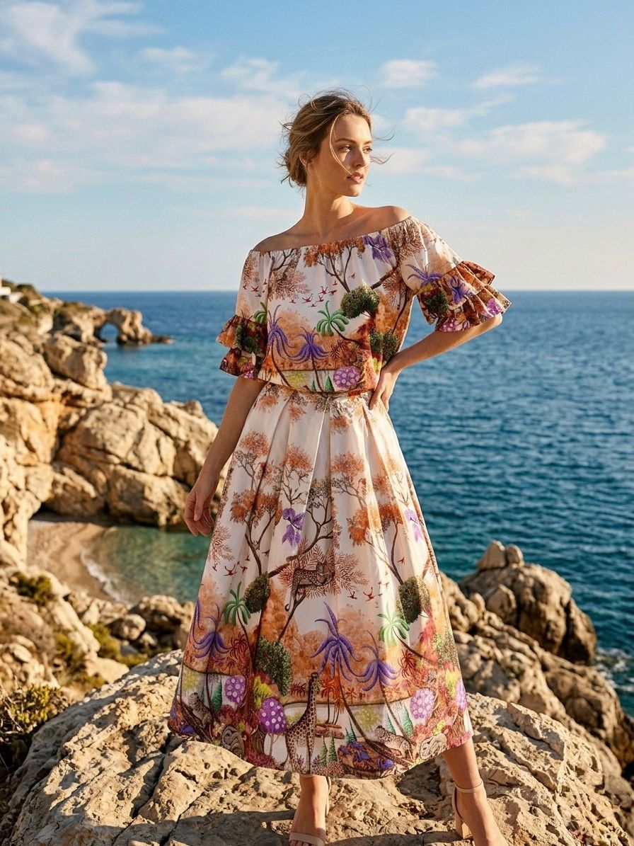 Conjunto Print Tropical Amalfi